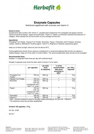 Enzynate Capsules 80 g