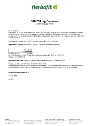 Q10 Capsules 200 mg 70 g