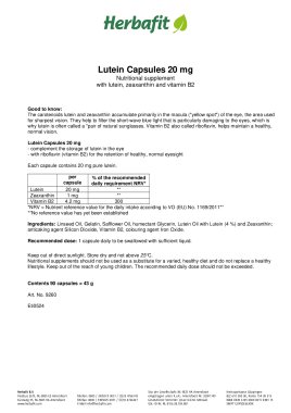 Lutein capsules 20 mg 45 g